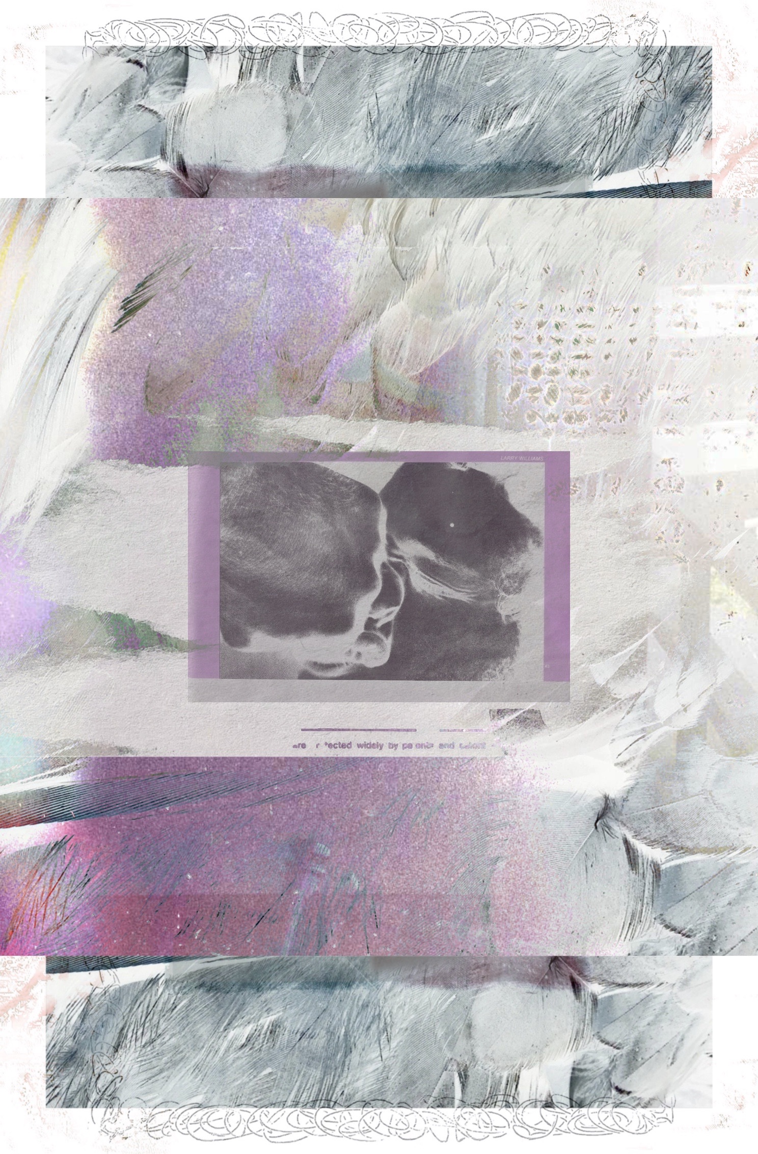 tu jamón — silvery collage with two faces